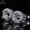 Stud-oorbellen Helon Women Sieraden Diamant Solid 10K Wit Gold Semi Mount Engagement Wedding Fit Round 5-6.75mm