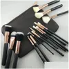 Makeup Brushes New Brand Brush 15Pcs/Set Professional Set Eyeshadow Eyeliner Blending Pencil Cosmetics Tools With Bag Drop Delivery Dhvxf