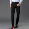 Pantaloni da uomo Pantaloni eleganti per elastico Premium Business NoIron StraightFit FlatFront Suit Fashion Formal 230307