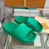 Designer-Hausschuhe für Damen, Poolkissen, Komfort-Slipper, geprägte Slides, Mules, Sunset, flache Gummi-Außensohle, Slide-Sandalen mit Box