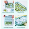 Glassverktyg Färgglada runda isform Ice Cube Tray Cube Maker PP Plastic Mold bildar matkvalitet Mögel Kök Gadgets Diy Ice Cream Mold Z0308