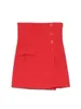 Kjolar neploe ankomst japansk mujer faldas sommar slits denim kjol hög midje knapp smal culottes solid mode mini jupes 230308