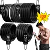 Weerstandsbanden 300lb Fitness Booty Elastische bandtraining voor training Home Oefening Sport Gym Dumbbell Harness Set Expander Equipment 230307