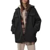 Women's Jackets Ldaies Loose Winter Turn Down Fashion Long Sleeve H Leather Jacket Women Fall Full Length Coats
