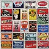 Motor Mobil Oil Blechschild Garage Wanddekoration Shabby Chic Plakette Metall Vintage Pub Wand Bar Garage Home Art Decor Wandaufkleber personalisierte Kunstdekoration Größe 30 x 20 cm w01