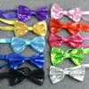 Fashion Bow Tie For Boys Girls Adjustable Sequins Bowtie Dance Bowknot Wedding Party Shiny Sequins Stage Performance Bow Tie