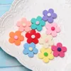 Charms Diy Jewelry Acalhos de jóias 25mm 10pcs solores sólidos resina de flores de primavera Cabochons Acessórios de ornamentos clipe de cabelo menina