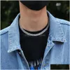 Tennis Graduated 8Mm Cz Diamond Iced Out Chain Necklaces Hip Hop Bling Fashion Gold Sier Miami Cuban Link Mens Drop Deliver Dhgarden Dh9Gf