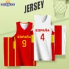 Jogging kleding kinderen basketbaluniformen voor jongens volledige sublimatie spanje brief afdrukken aanpasbare teamnaam training snel droge trainingspakken 230307