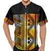 Herren-Freizeithemden, Herren-Designer-Hemd, 2023, polynesische Stammeskleidung, Samoa-Baseball-Trikot, Fidschi-Masi-Druck, kurzärmelig, atmungsaktiv, Knopfleiste