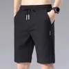 Shorts pour hommes été hommes sport couleur unie motif droit Type lâche taille élastique cordon décontracté Jogging pantalon 230307