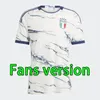 2023イタリアサッカージャージープレーヤーバージョンMaglie Da Calcio Totti Verratti Chiesaトレーニングスーツイタリア23 24フットボールシャツロレンツォメンセットキッズキットユニフォームゴールキーパー