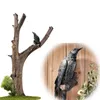 Objets décoratifs Figurines Corbeau Statue Faux Résine Oiseau Corbeau Sculpture Extérieur Corbeaux Halloween Décor Creative Eauves Décoration 230307