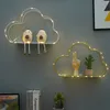 Dekoratif nesneler figürinler ins ev duvar dekorasyon bulut şekli dekor raf saksı süsleme depolama tutucu raf kız yatak odası diy sanat ekran 230307