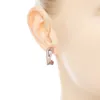 Rose Gold CZ Diamond Line Stud Brincha