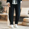 Men's Pants Street Casual Pants Men's 2023 Cotton Hipster Joggers Sweatpants Chinese Coil Button Harem Pants Men's Dropshipping Z0306