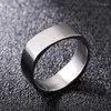 Bröllopsringar 2023 Punk 6mm Square Rostfritt stål Fashion Men's Ring For Men Valentine's Day Gift Jewelry Wholesale R5531