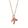 Makersland champignon collier femme lien chaîne mode bijoux luxe esthétique accessoires mignon pendentifs pour les femmes