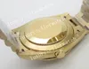 7 Stile: bp Factory V2 Herren-Armbanduhr mit Automatikwerk, 40 mm, 18 Karat Gelbgold vergoldet, hochwertiger massiver Edelstahl 904L ETA 2813 mit Wappenlünette