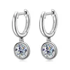 Brincos dangle shipei sólido 925 VVS de prata esterlina D cor 1ct Real Moissanite Diamonds Gemstone Drop Fine Jewelry With GRA