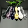 Multi color glass smoke pot IN STOCK glass pipe bubbler smoking pipe water Glass bong free shipping