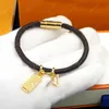 Designer Leather Bracelet For Mens Women Brand Luxury bangle Jewelry Gold Lock Bracelets Men Pendant Tiger Female 17cm 19cm 21cm 23022404R