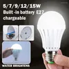 SMART LICHT BULB LED BLIMBEN 5W 7W 9W 12W Oplaadbare noodlampmagie voor camping voor thuis buitenluchting