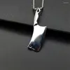 Pendentif Colliers Hip Hop Argent Couleur Ton 316L En Acier Inoxydable Couteau De Cuisine Chef Collier Cadeaux Juifs Pour Femmes Et Hommes