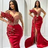 2023 Arabski Aso Ebi Red Mermaid Sukienki na bal