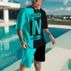 Erkek Polos Yaz Serin Kendine İnan Kısa kollu Tişört Şort Takım Elbise Plaj Eşofman 2 Parça Set Kıyafet Rahat Nefes Alabilir 230308