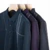 Herrenpolos Modemarke Herren Poloshirt Gestreift Langarm Herbst und Frühling Männlicher koreanischer Stil Poloshirt für Herrenbekleidung T-Shirt 230308