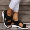 Sandalen Sandalen 2022 Sommer Frauen Schuh Peep Toe Atmungsaktive Mesh Schuhe Casual Sandalen Damen Einfarbig Keil Schuhe Sexy Plus größe Schuhe Z0306