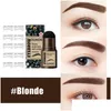 Eyebrow Enhancers 1Set Brow Stamp Sha Kit Waterproof Long Lasting Natural Shape Contouring Stick Hairline Makeup Eyes Drop Delivery Dh0B9