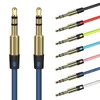 Color Grind Metallkopf 3,5 mm Kupferkern-Audiokabel 3,5 mm Stecker auf Stecker AUX-Audiokabel für MP3-Fernseher, Telefon, günstig