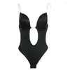 Mulher feminino feminino sexy u mergulhe bodysuit sem costas