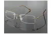 Solglasögonramar Vazrobe (3G) Titan Rimless Glass Rame Män Kvinnor Optiska klara lins Mannens receptbelagda glasögon glasögon