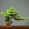 Dekorativa blommor Simulering Välkommen Pine Artificial Fake Tree Landscaping Decorations Potted Ornament Home Living Room El Porch