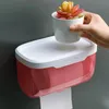 Toilet Paper Holders Tissue Box Waterproof No Punching Rack Creative Roll Bathroom Accessories 230308