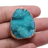 Charms Natural Stone Pendant Irregular ShapeD Blue Agate Crystal Cluster For Jewelry Making DIY Bracelet Necklace Accessories