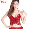 Stage Wear Sexy Women's Belly Dance Costume Bras Sequins Tasselsbras Clothes Bra Tops