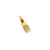 Charms Jewelry Making DIY Handmade Craft Pendant Gold Filled Enamel Wine Bottle Micro-Pave Accessories Supplies