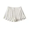 Skirts Summer High Waist Skirts Womens Sexy Mini Skirts Vintage Pleated Skirt Korean Tennis Skirts Short White Black 230308