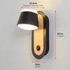 Lampade da parete Lampada a LED girevole con interruttore Lusso nordico semplice e moderno per la lampada da comodino El