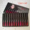 16st per set matt läppglans flytande läppstift non-stick cup lipgloss makeup costmetics kit