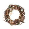 Décorations de Noël 2023 Couronne de rotin ronde Couronne séchée Noël Garland Home Decoration Merry Tree Ornements pour la porte