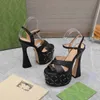 Vrouwen sandalen met hoge hakken open teen dikke hak zomer sandalen designer schoenen mode sexy formeel elegant temperament kantoor damesschoenen 35-42