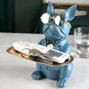 Decoratieve objecten Figurines Resin Cool Bulldog Statue Coin Bank Figurine Home Decoratie Moderne kunstopslag Statue Tabel woonkamer Decor Accessoires 230307