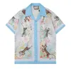 Mens Flower Tiger Print Shirts Men Designer Shirts Summer Shoort Sleeve Casual Shirts Loose Polos Beach Style Breattable Tshirts Tees Clothing