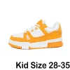 Designer Trainer Sneakers Kidschoenen Casual schoen Virgil Zwart Wit Panda Fashion Low Top Shoe Platform Lederen Rubber Sloe Outdoor Walking E