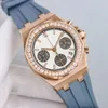 Chronograph Womens Watch Automatisk mekanisk rörelse Titta på 37mm Fashion Business Wristwatch Montre de Luxe för damer